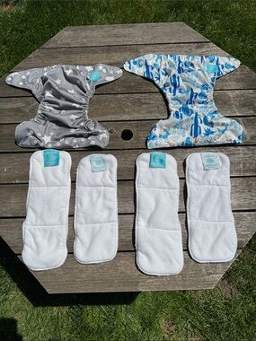Charlie Banana Cloth Diaper Set- One Size with Fleece